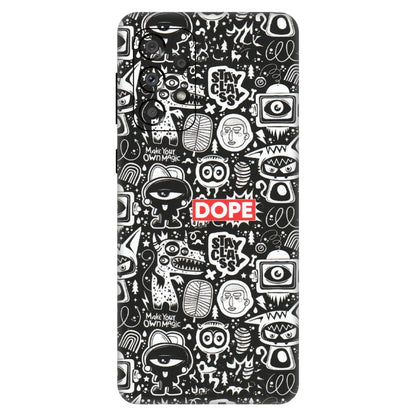 Samsung A/S Series Phone Skins (All Models) - Dope Stay Classy Black Doodles - Matte Finish (M-126) Samsung Galaxy A33(5G)