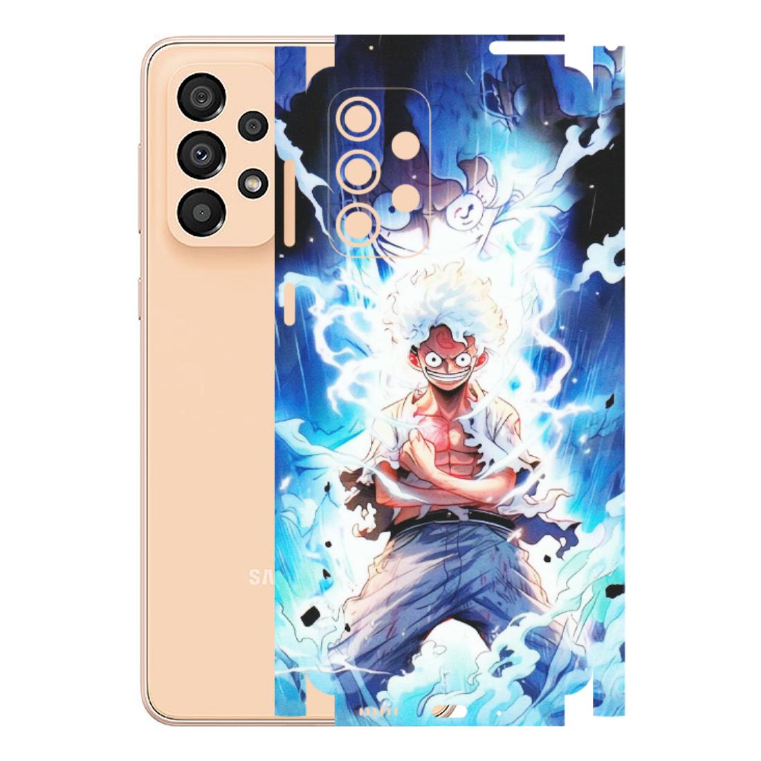 Samsung A/S Series Phone Skins (All Models) - Blue Thunder Luffy Anime - Matte Finish (M-132) Samsung Galaxy A33(5G)