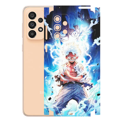 Samsung A/S Series Phone Skins (All Models) - Blue Thunder Luffy Anime - Matte Finish (M-132) Samsung Galaxy A33(5G)