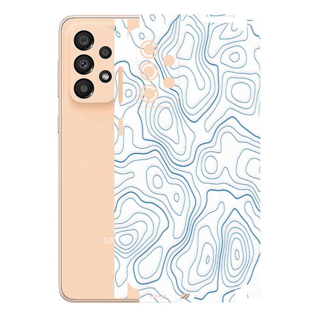 Samsung A/S Series Phone Skins (All Models) - Blue And White Swirls - Matte Finish (M-139) Samsung Galaxy A33(5G)