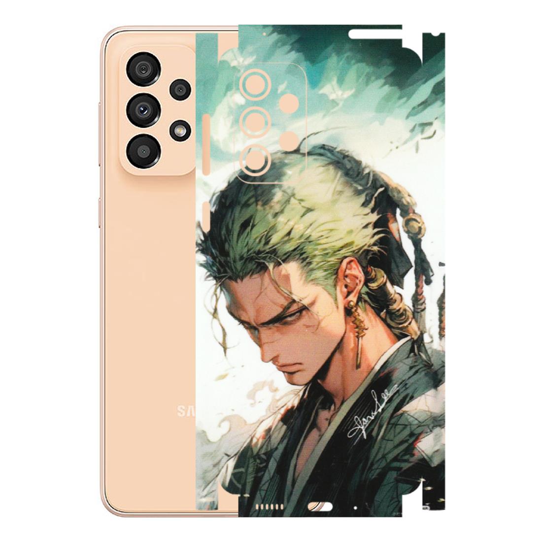 Samsung A/S Series Phone Skins (All Models) - New Roronoa Zoro One Picece Anime - Matte Finish (M-140) Samsung Galaxy A33(5G)