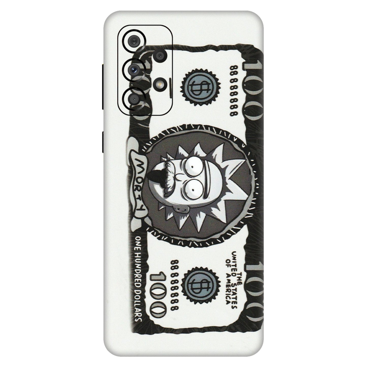Samsung A/S Series Phone Skins (All Models) - Rick And Morty Hundred Dollar Anime - Matte Finish (M-161) Samsung Galaxy A33(5G)