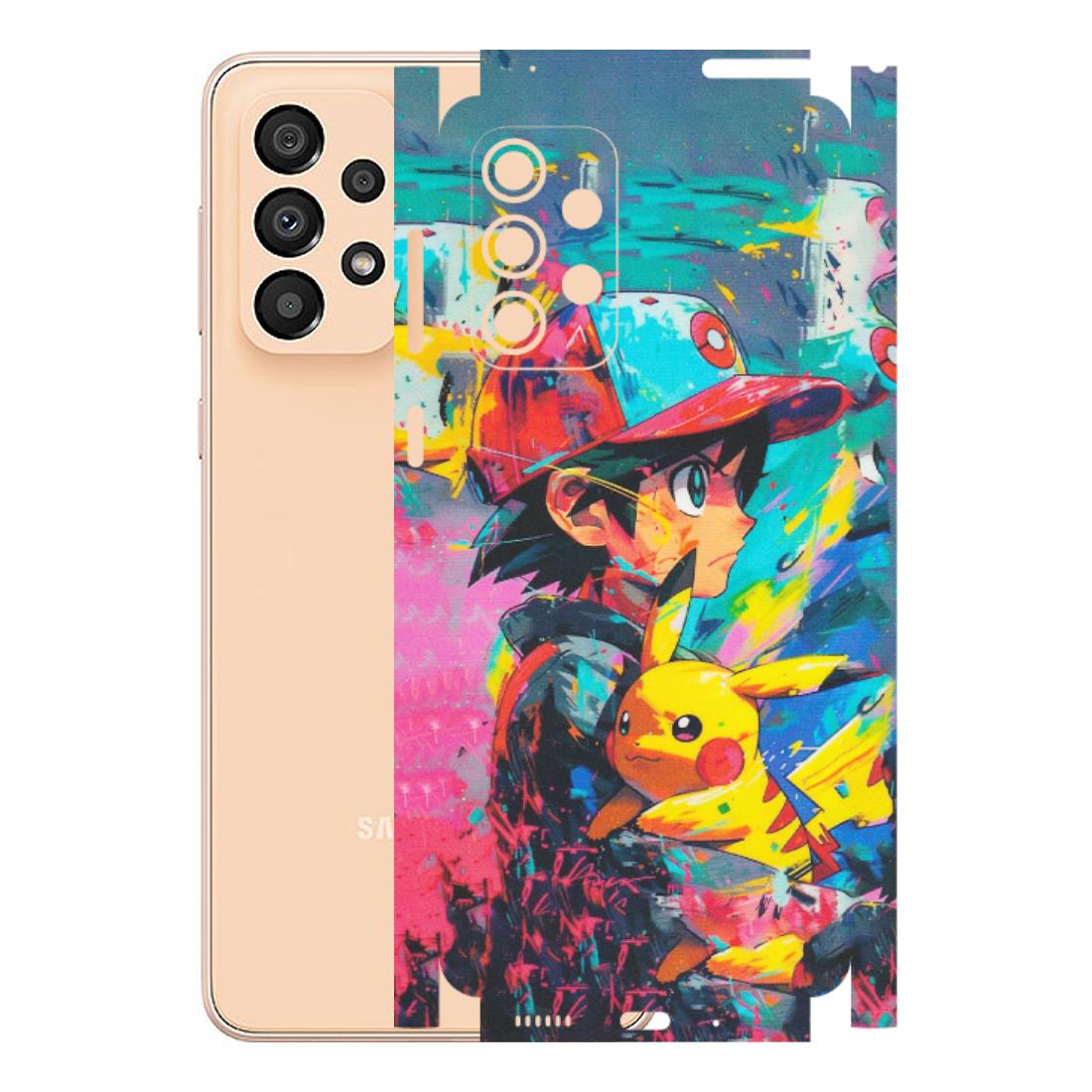 Samsung A/S Series Phone Skins (All Models) - Ash & Pikachu - Matte Finish (M-26) Samsung Galaxy A33(5G)