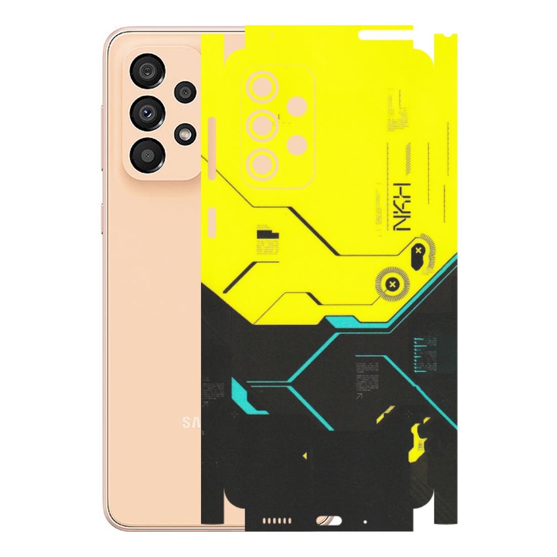 Samsung A/S Series Phone Skins (All Models) - Black Yellow Technica - Matte Finish (M-53) Samsung Galaxy A33(5G)