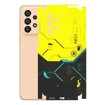 Samsung A/S Series Phone Skins (All Models) - Black Yellow Technica - Matte Finish (M-53) Samsung Galaxy A33(5G)