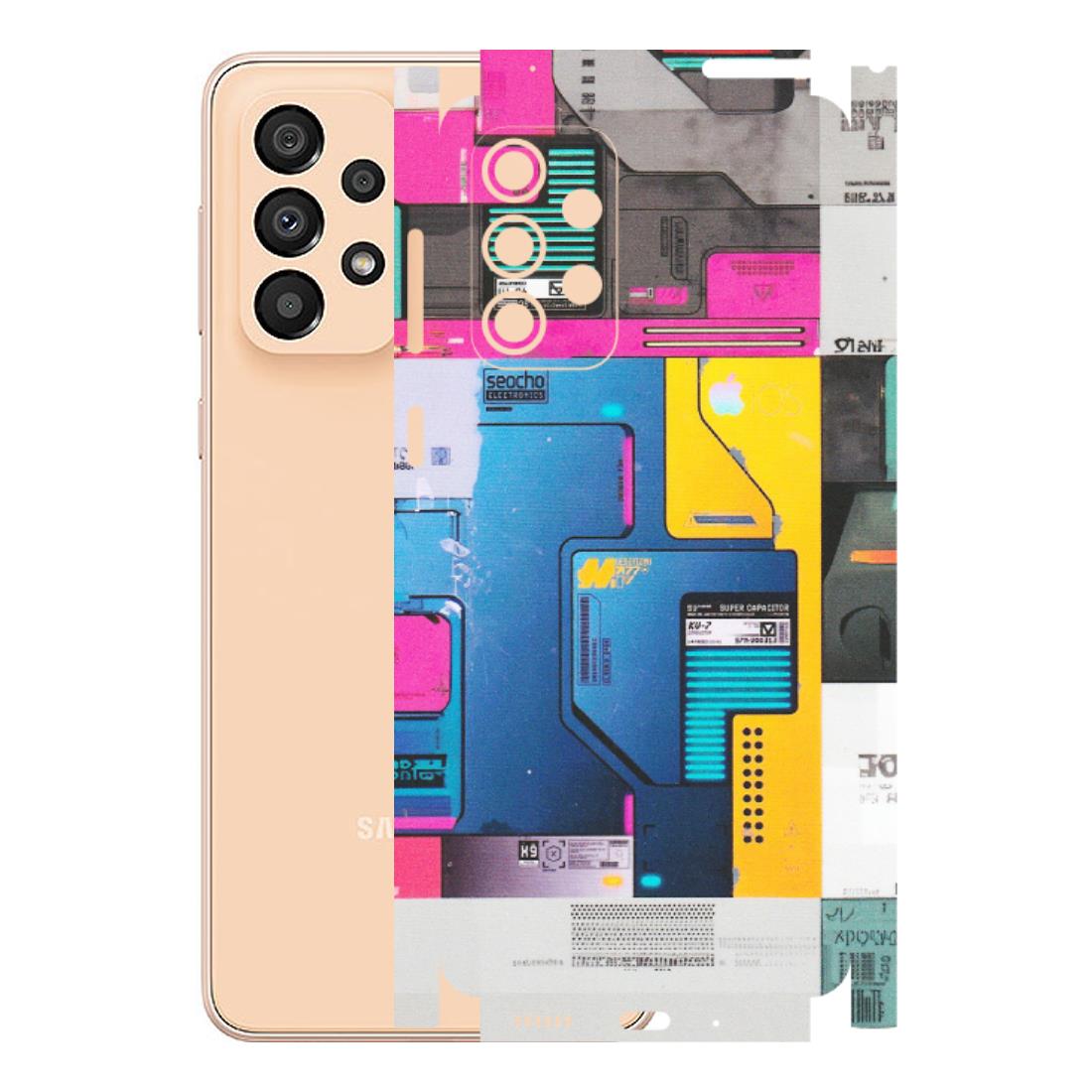 Samsung A/S Series Phone Skins (All Models) - Colourfull Motherboard Internals - Matte Finish (M-55) Samsung Galaxy A33(5G)