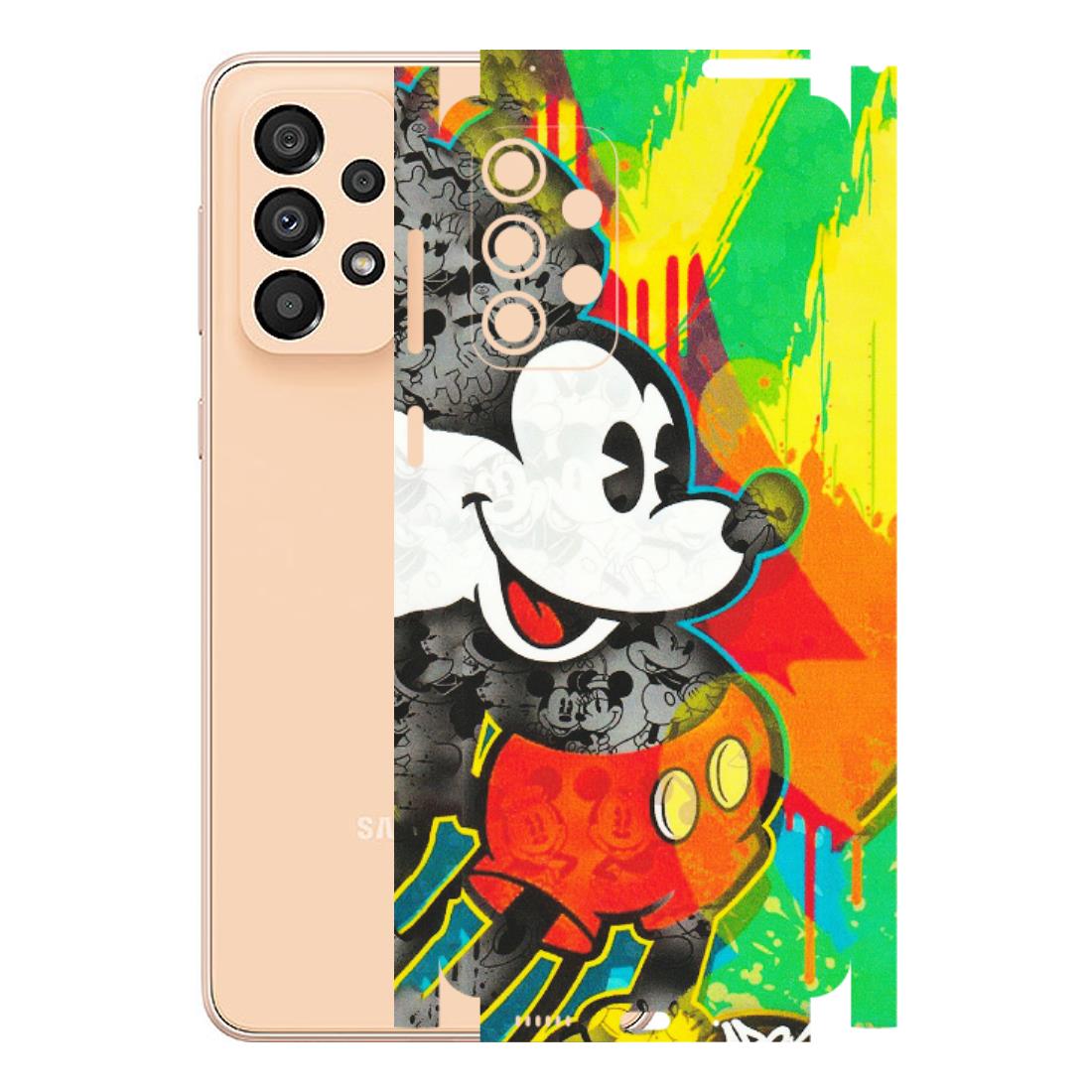 Samsung A/S Series Phone Skins (All Models) - Multiple Mickey With Colourful Texture - Matte Finish (M-84) Samsung Galaxy A33(5G)