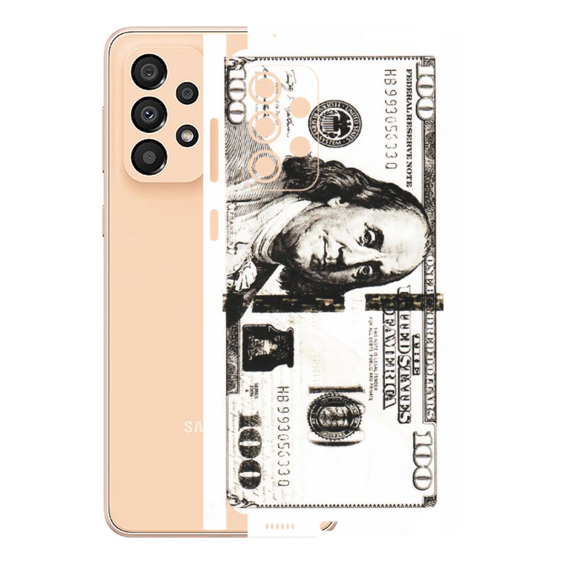 Samsung A/S Series Phone Skins (All Models) - 100 Dollar Currency - Transparent Finish (T-01) Samsung Galaxy A33(5G)
