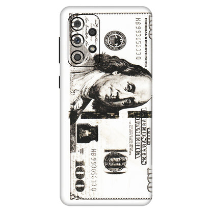 Samsung A/S Series Phone Skins (All Models) - 100 Dollar Currency - Transparent Finish (T-01) Samsung Galaxy A33(5G)