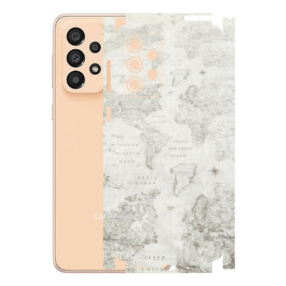Samsung A/S Series Phone Skins (All Models) - World Travel Map - Transparent Finish (T-04) Samsung Galaxy A33(5G)