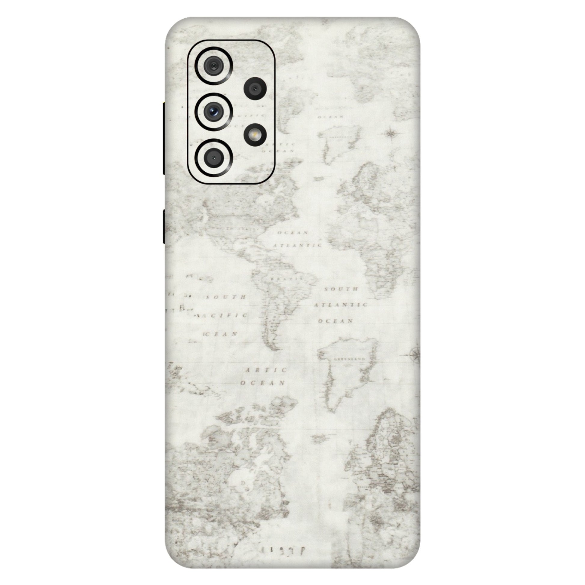 Samsung A/S Series Phone Skins (All Models) - World Travel Map - Transparent Finish (T-04) Samsung Galaxy A33(5G)