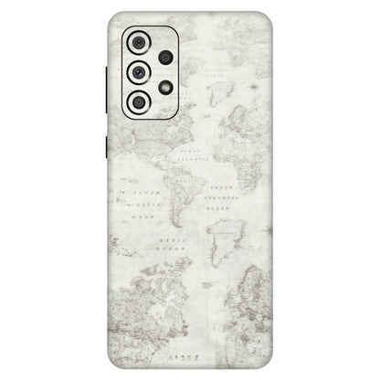 Samsung A/S Series Phone Skins (All Models) - World Travel Map - Transparent Finish (T-04) Samsung Galaxy A33(5G)