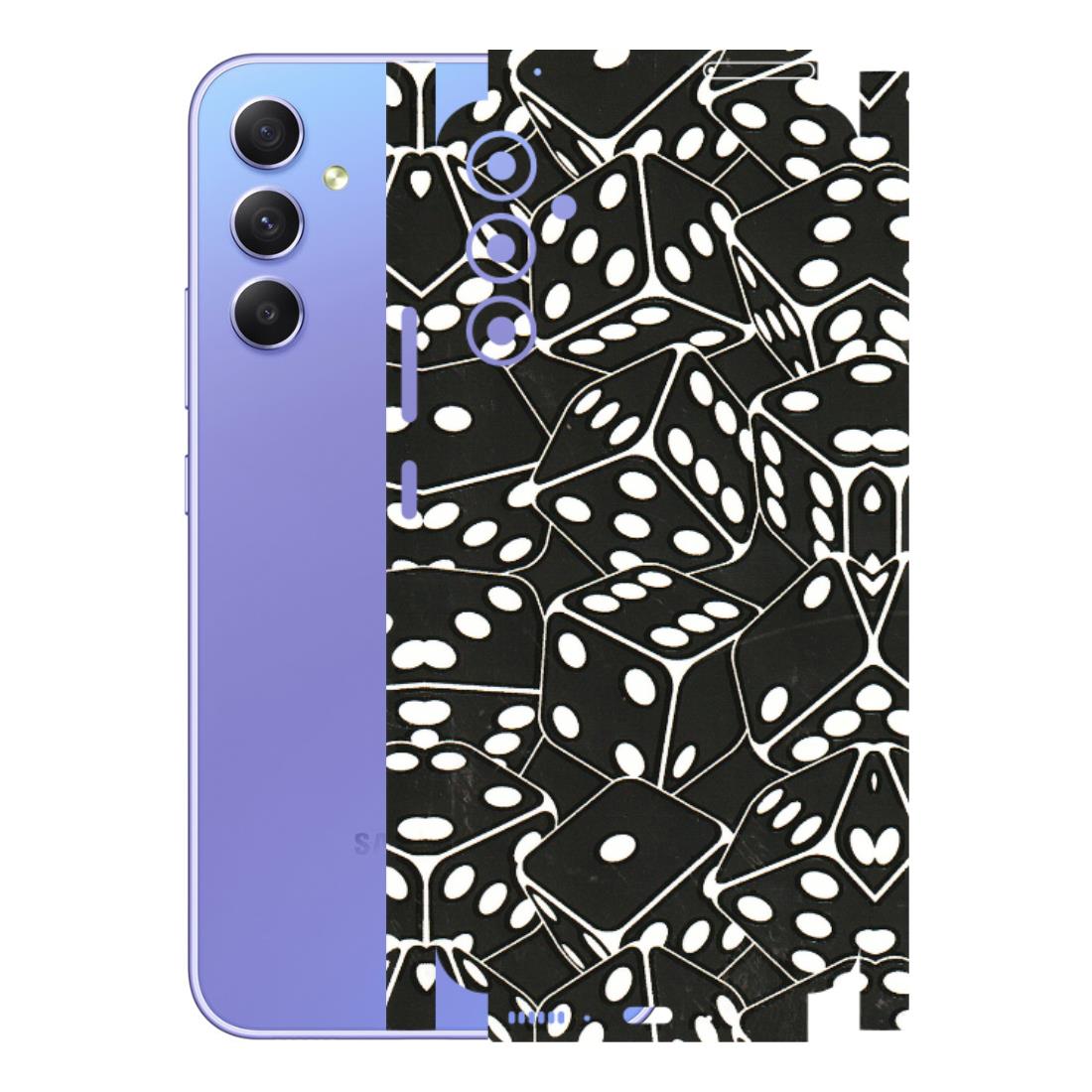 Samsung A/S Series Phone Skins (All Models) - Big Black Dices - 3D Embossed Finish (L-106) Samsung Galaxy A34 (5G)
