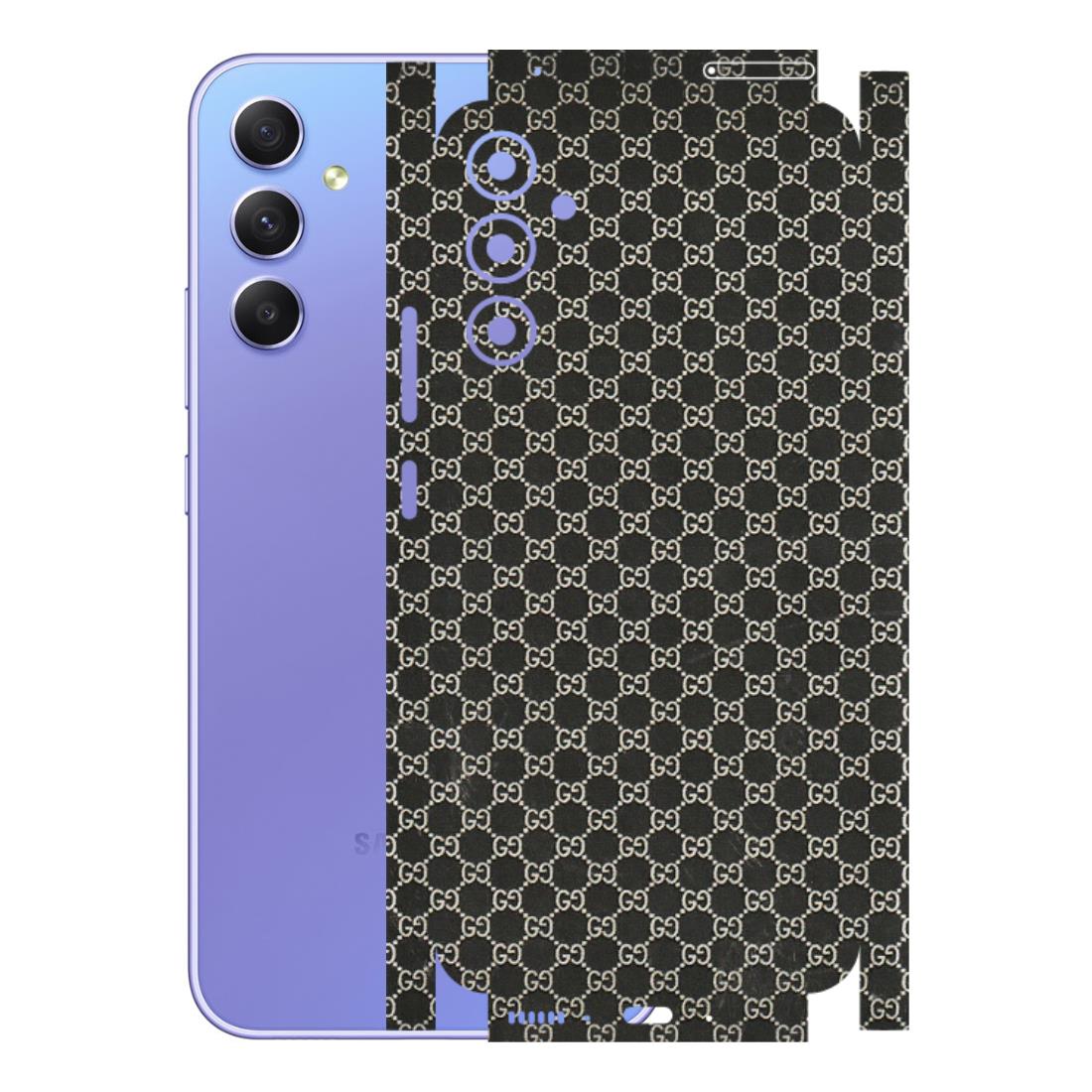 Samsung A/S Series Phone Skins (All Models) - Black G Print - 3D Embossed Finish (L-109) Samsung Galaxy A34 (5G)