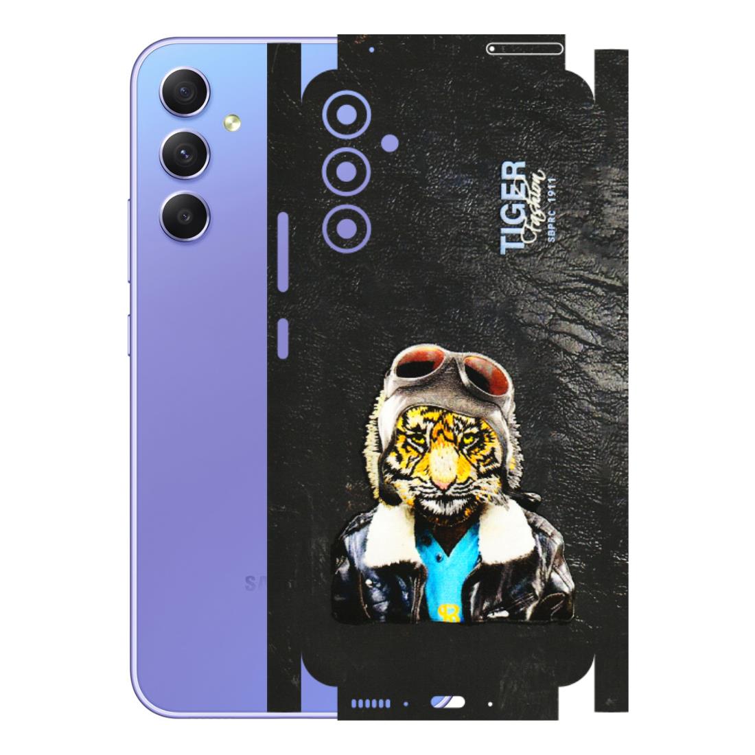 Samsung A/S Series Phone Skins (All Models) - Rider Tiger - 3D Embossed Finish (L-113) Samsung Galaxy A34 (5G)