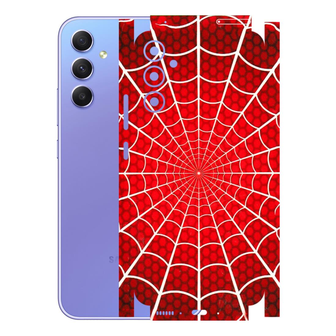 Samsung A/S Series Phone Skins (All Models) - Classic Spidey Web - 3D Embossed Finish (L-115) Samsung Galaxy A34 (5G)