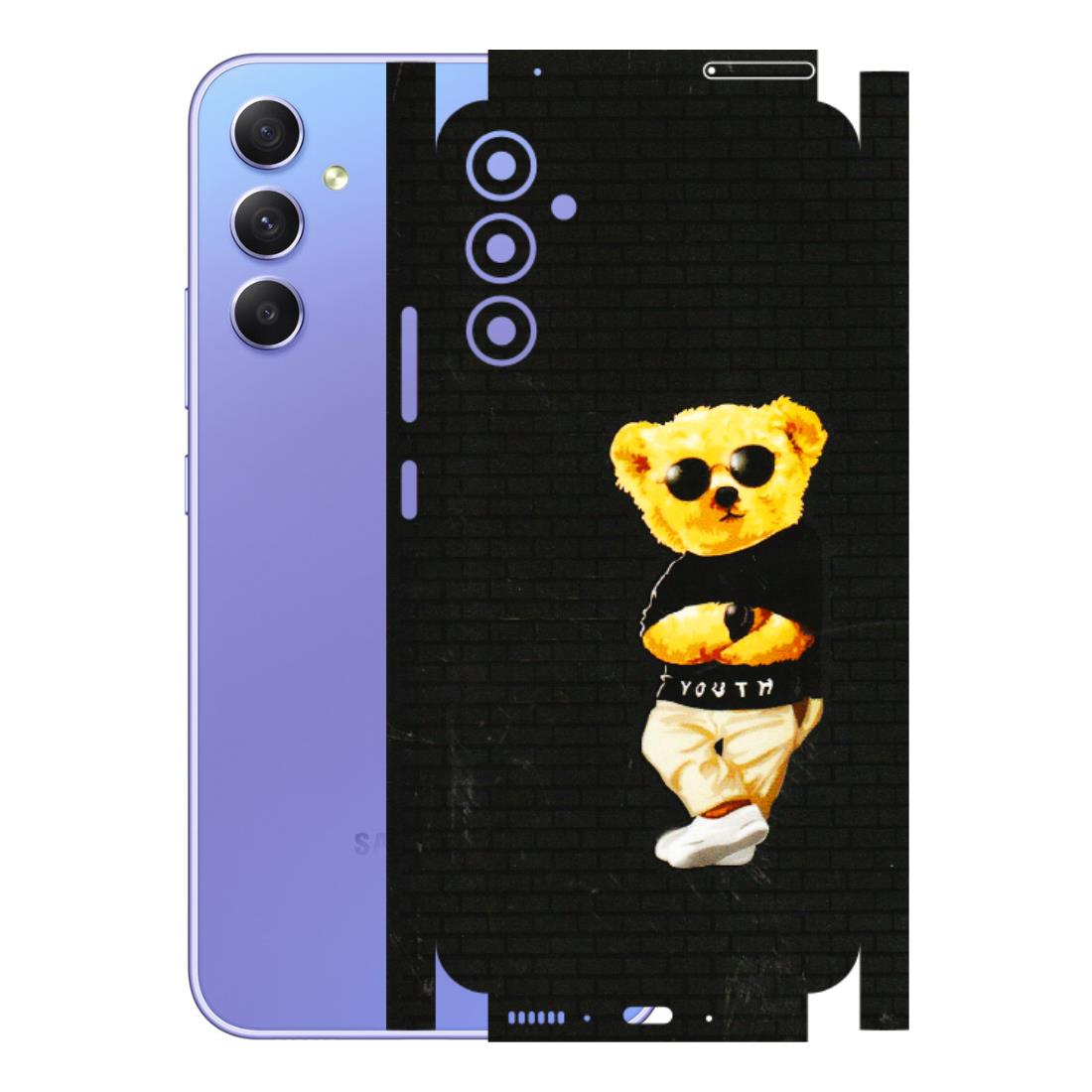 Samsung A/S Series Phone Skins (All Models) - Classy Teddy Bear - 3D Embossed Finish (L-116) Samsung Galaxy A34 (5G)