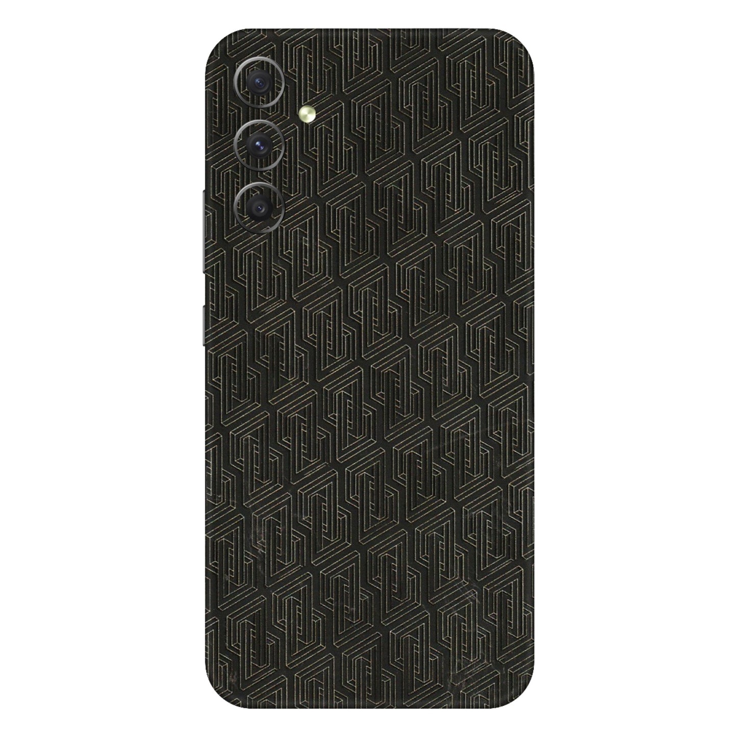 Samsung A/S Series Phone Skins (All Models) - Black Abstract Pattern - 3D Embossed Finish (L-117) Samsung Galaxy A34 (5G)