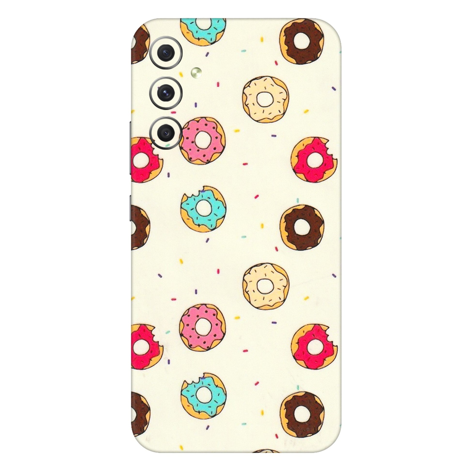 Samsung A/S Series Phone Skins (All Models) - Mini Donuts Doodle Art - 3D Embossed Finish (L-122) Samsung Galaxy A34 (5G)
