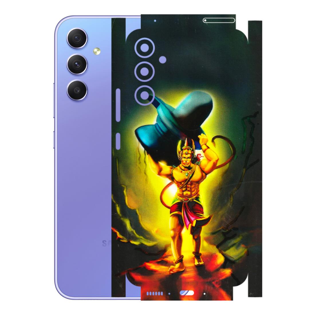 Samsung A/S Series Phone Skins (All Models) - Hanuman Ji - 3D Embossed Finish (L-128) Samsung Galaxy A34 (5G)