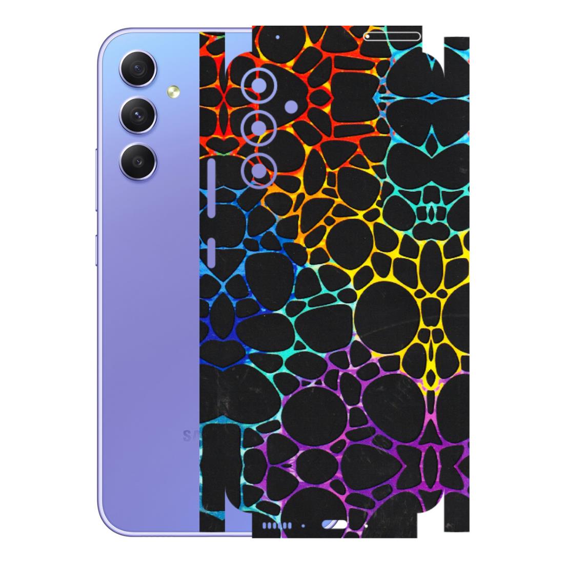 Samsung A/S Series Phone Skins (All Models) - Abstract Art MultiColour - 3D Embossed Finish (L-133) Samsung Galaxy A34 (5G)