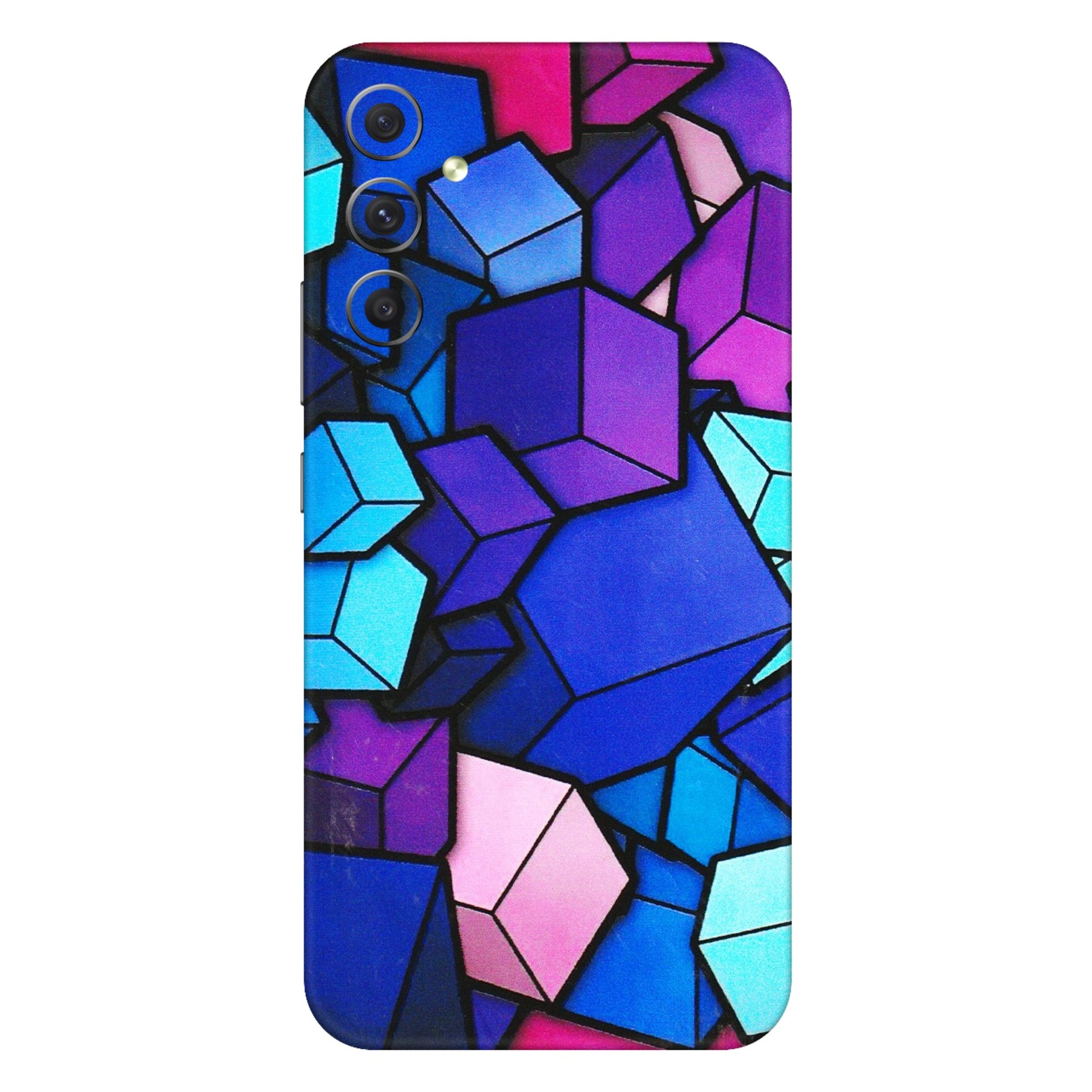 Samsung A/S Series Phone Skins (All Models) - Cube Doodle - 3D Embossed Finish (L-141) Samsung Galaxy A34 (5G)