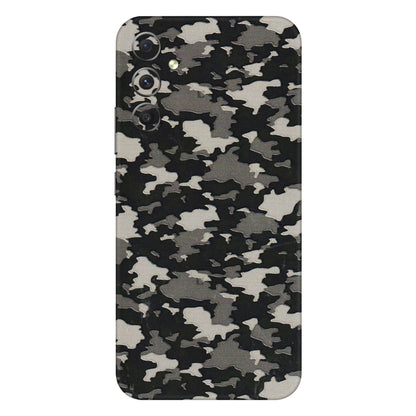 Samsung A/S Series Phone Skins (All Models) - Black/Grey Camoflaunge - 3D Embossed Finish (L-142) Samsung Galaxy A34 (5G)