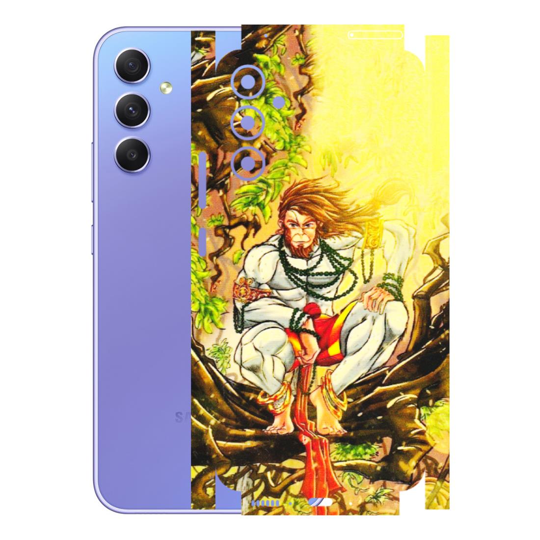 Samsung A/S Series Phone Skins (All Models) - Lord Hanuman - 3D Embossed Finish (L-152) Samsung Galaxy A34 (5G)