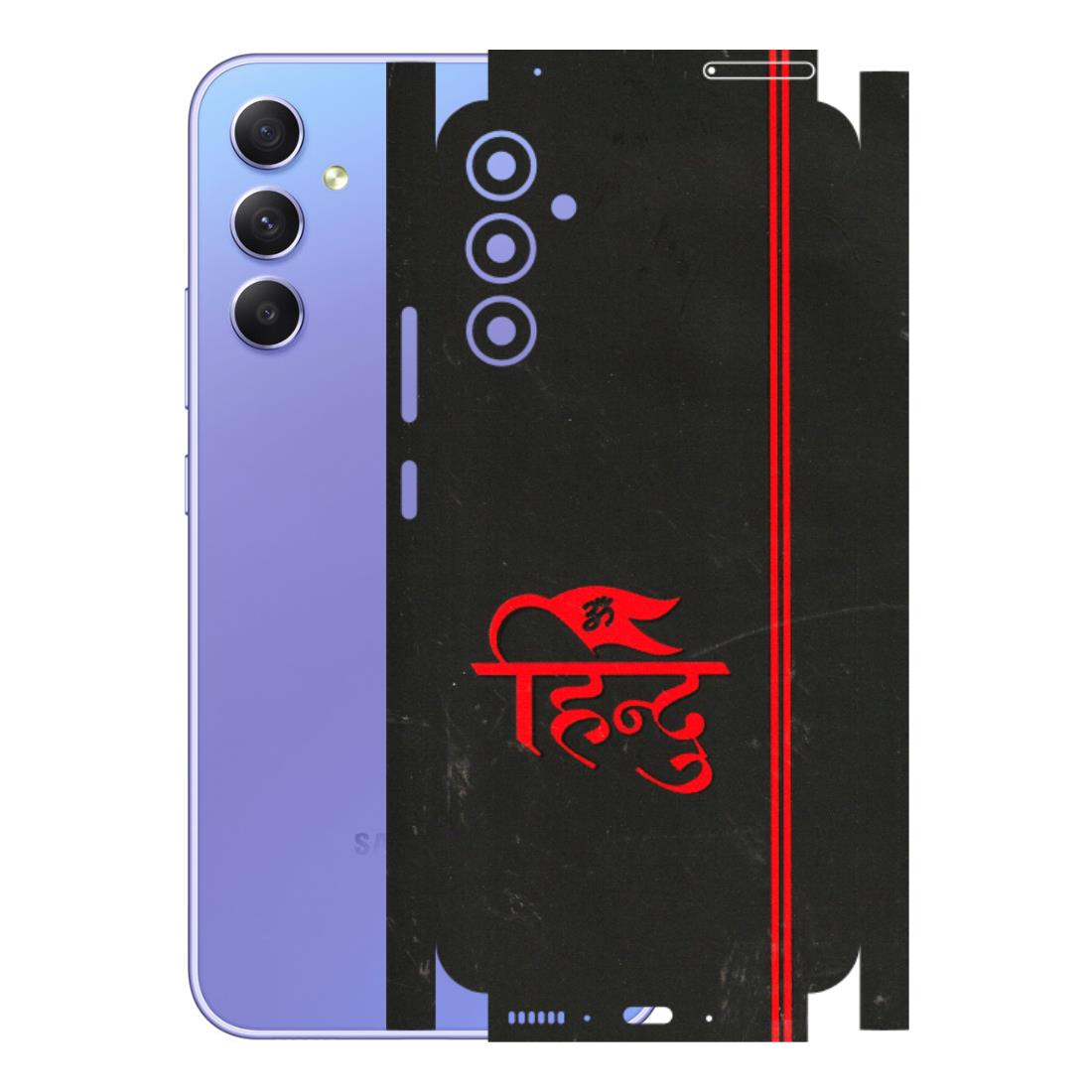 Samsung A/S Series Phone Skins (All Models) - Hindu Black - 3D Embossed Finish (L-153) Samsung Galaxy A34 (5G)