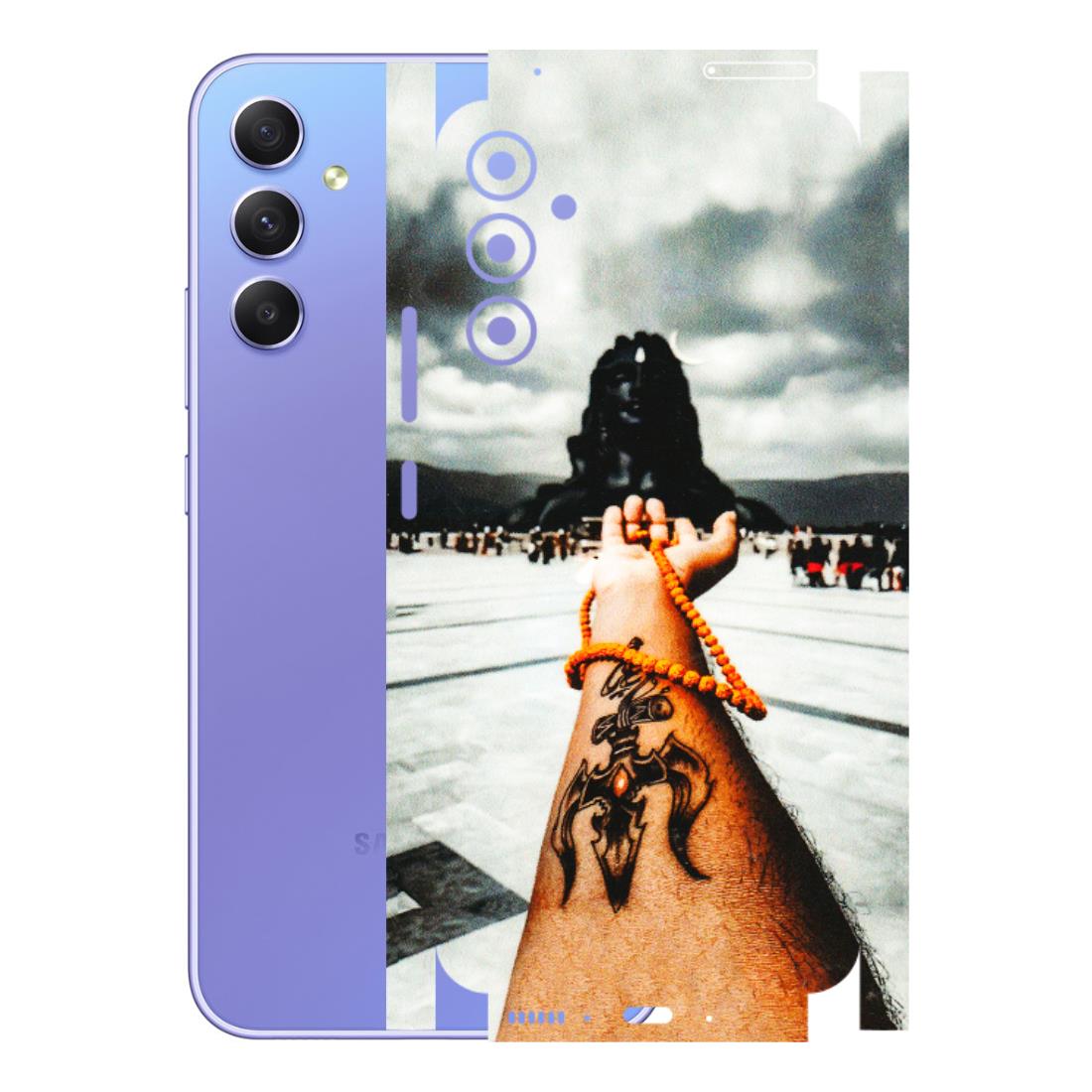 Samsung A/S Series Phone Skins (All Models) - Jai Adiyogi Mahakaal - 3D Embossed Finish (L-164) Samsung Galaxy A34 (5G)
