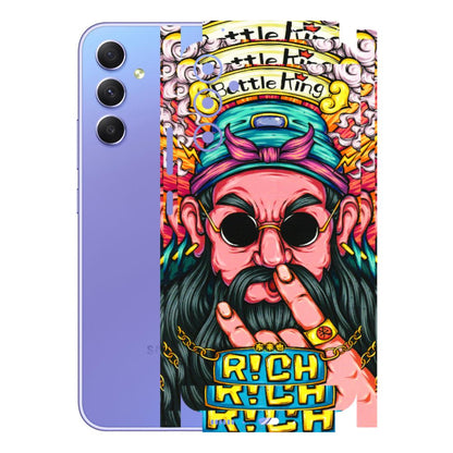 Samsung A/S Series Phone Skins (All Models) - Battle King Dude Face - 3D Embossed Finish (L-178) Samsung Galaxy A34 (5G)