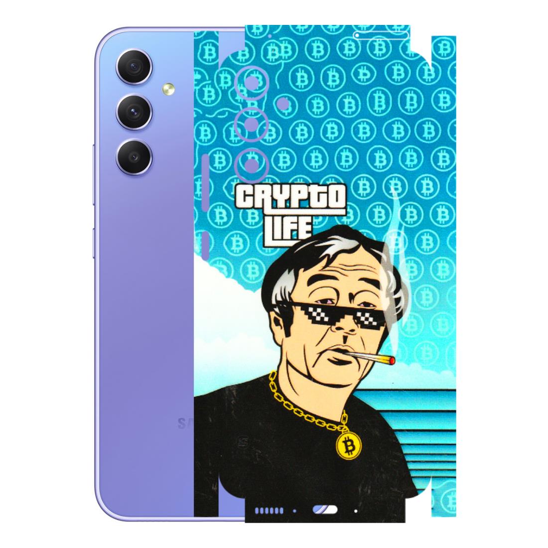 Samsung A/S Series Phone Skins (All Models) - Crypto Thug Life - 3D Embossed Finish (L-179) Samsung Galaxy A34 (5G)