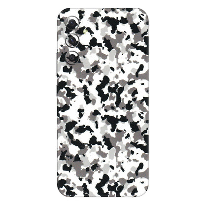 Samsung A/S Series Phone Skins (All Models) - White Black Camouflage - 3D Embossed Finish (L-18) Samsung Galaxy A34 (5G)