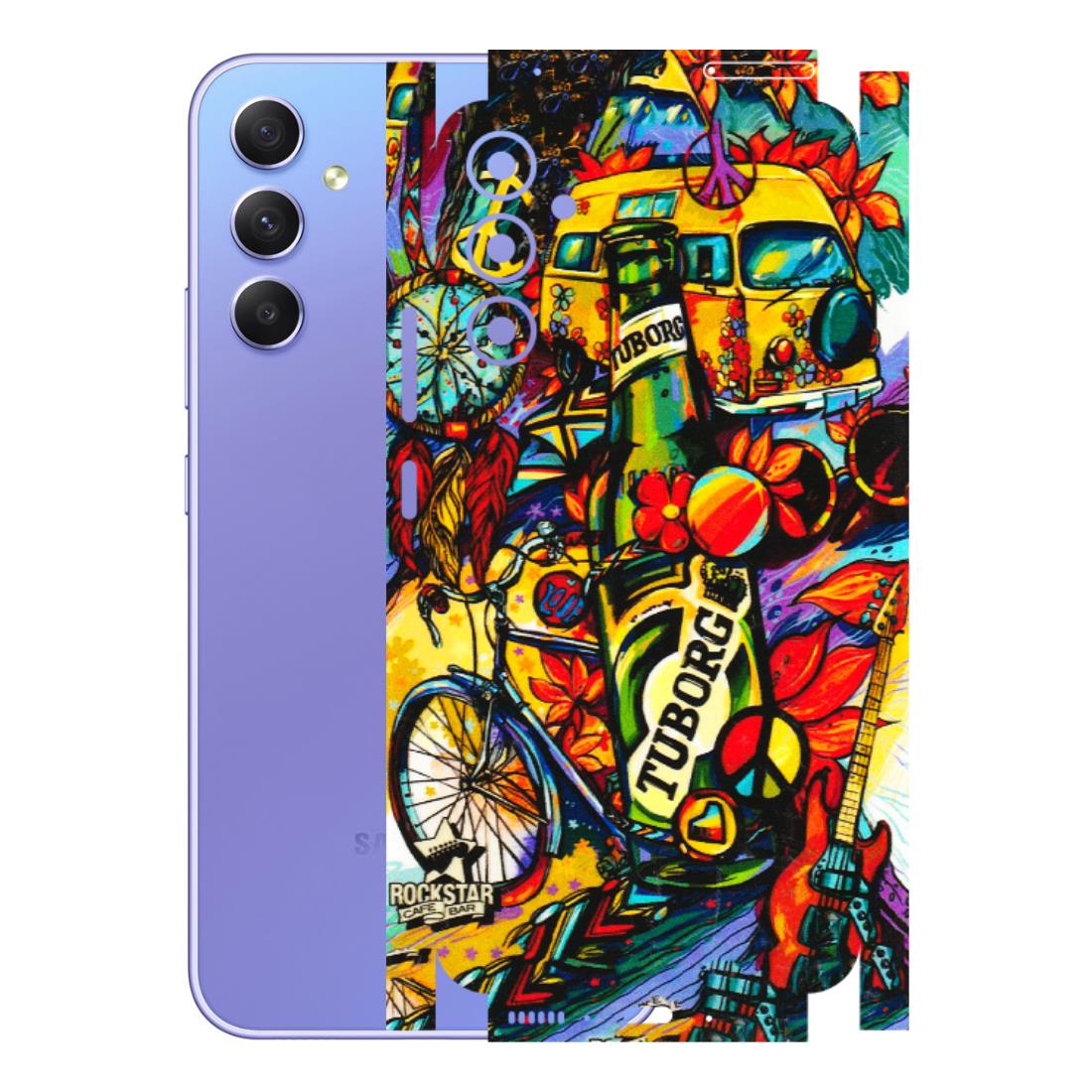 Samsung A/S Series Phone Skins (All Models) - Cool Beer Bottle - 3D Embossed Finish (L-193) Samsung Galaxy A34 (5G)