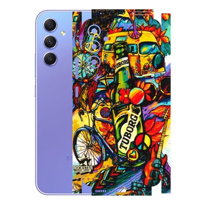 Samsung A/S Series Phone Skins (All Models) - Cool Beer Bottle - 3D Embossed Finish (L-193) Samsung Galaxy A34 (5G)