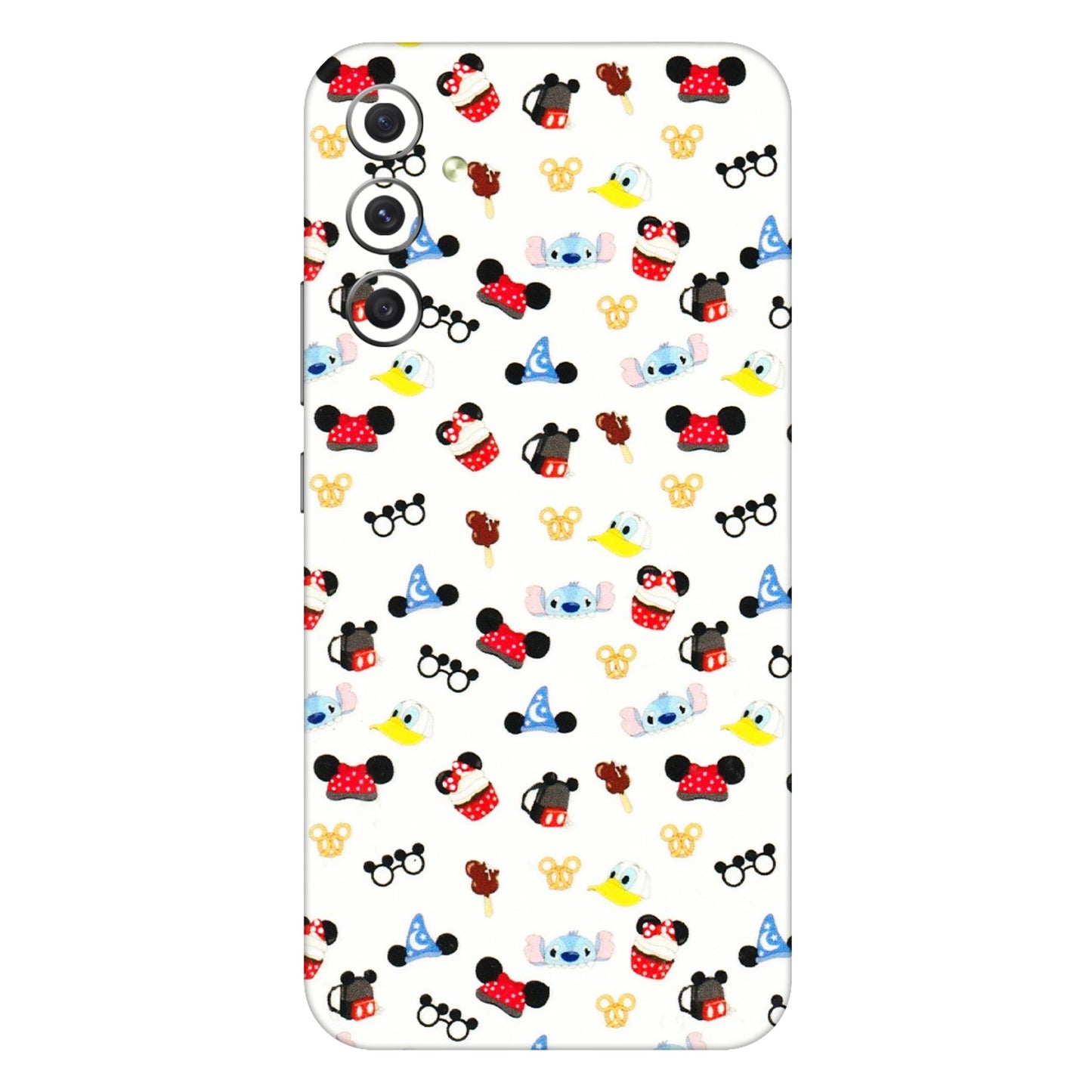 Samsung A/S Series Phone Skins (All Models) - Minnie Mouse & Donald Doodles s - 3D Embossed Finish (L-194) Samsung Galaxy A34 (5G)