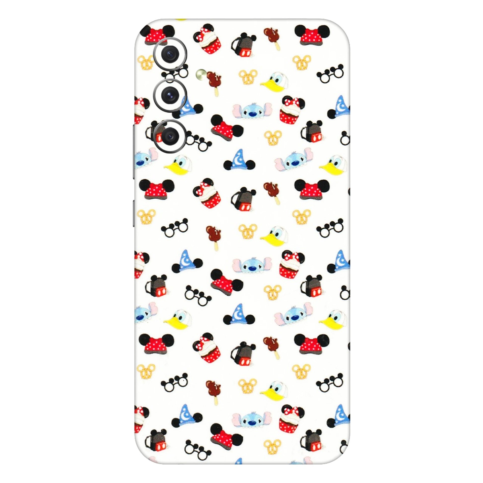 Samsung A/S Series Phone Skins (All Models) - Minnie Mouse & Donald Doodles s - 3D Embossed Finish (L-194) Samsung Galaxy A34 (5G)