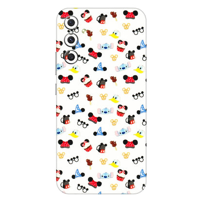 Samsung A/S Series Phone Skins (All Models) - Minnie Mouse & Donald Doodles s - 3D Embossed Finish (L-194) Samsung Galaxy A34 (5G)