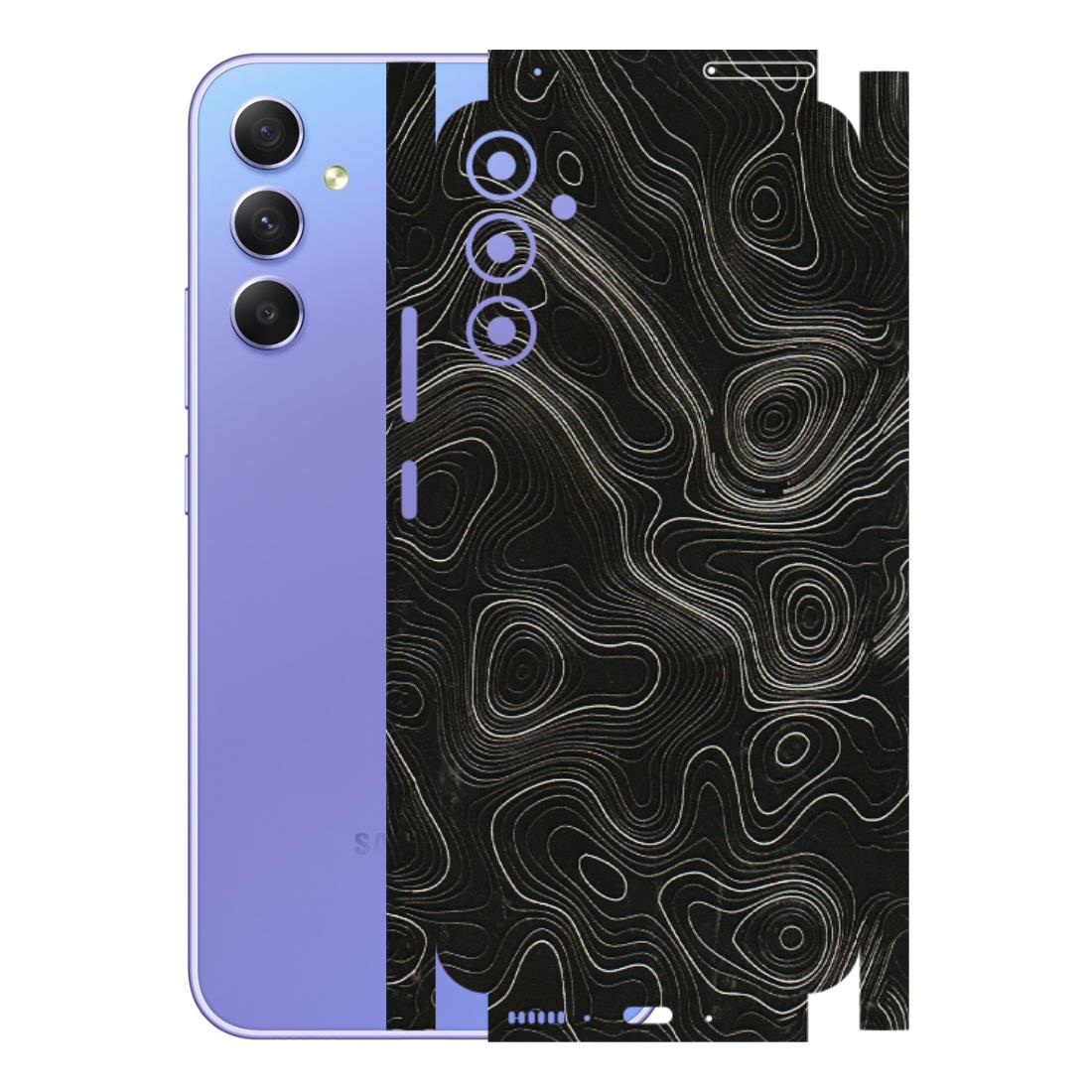 Samsung A/S Series Phone Skins (All Models) - Black Swirl - 3D Embossed Finish (L-196) Samsung Galaxy A34 (5G)