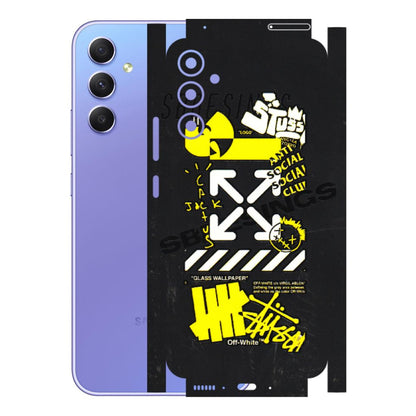 Samsung A/S Series Phone Skins (All Models) - Anti Social Graffiti - 3D Embossed Finish (L-198) Samsung Galaxy A34 (5G)