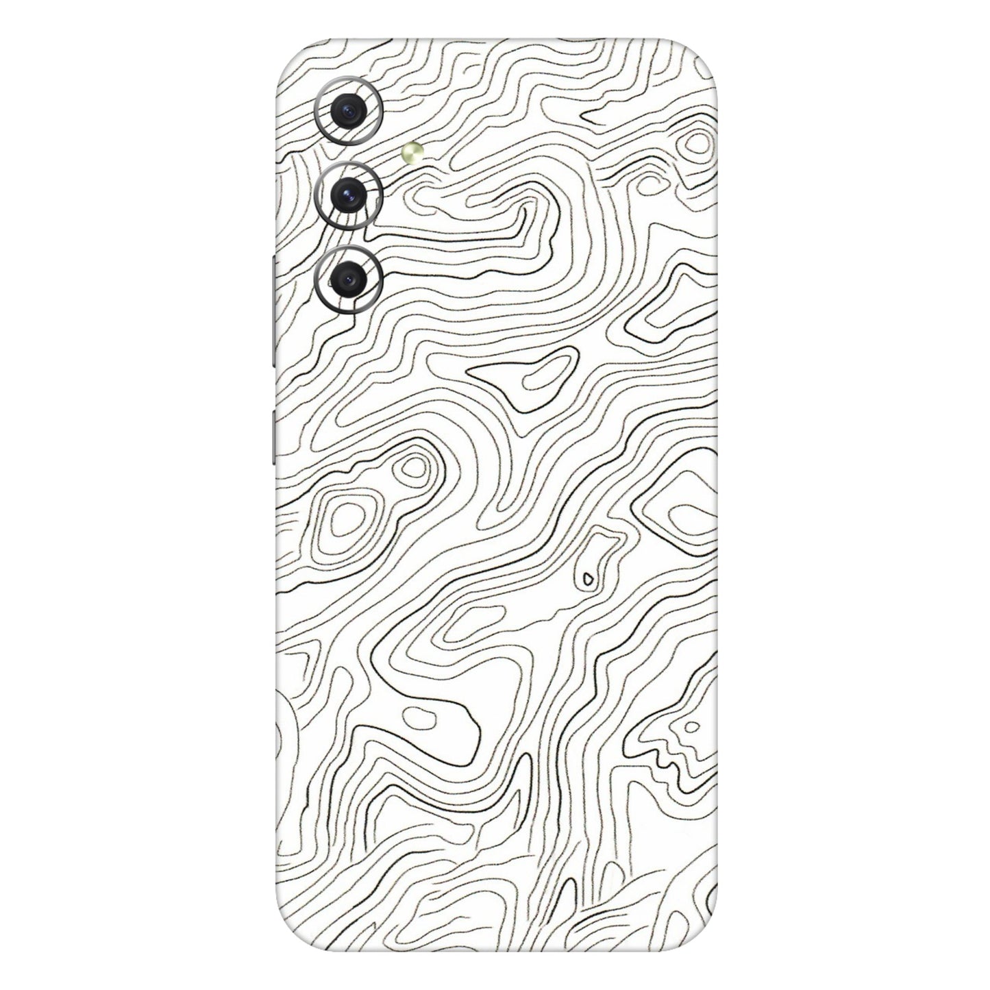 Samsung A/S Series Phone Skins (All Models) - White Black Swirls - 3D Embossed Finish (L-219) Samsung Galaxy A34 (5G)