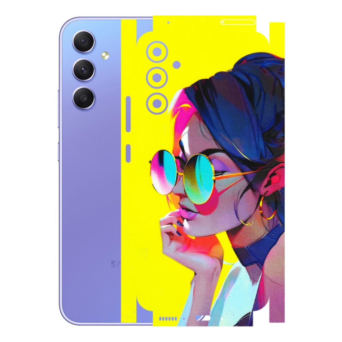 Samsung A/S Series Phone Skins (All Models) - Bold Stylish Girl - 3D Embossed Finish (L-222) Samsung Galaxy A34 (5G)