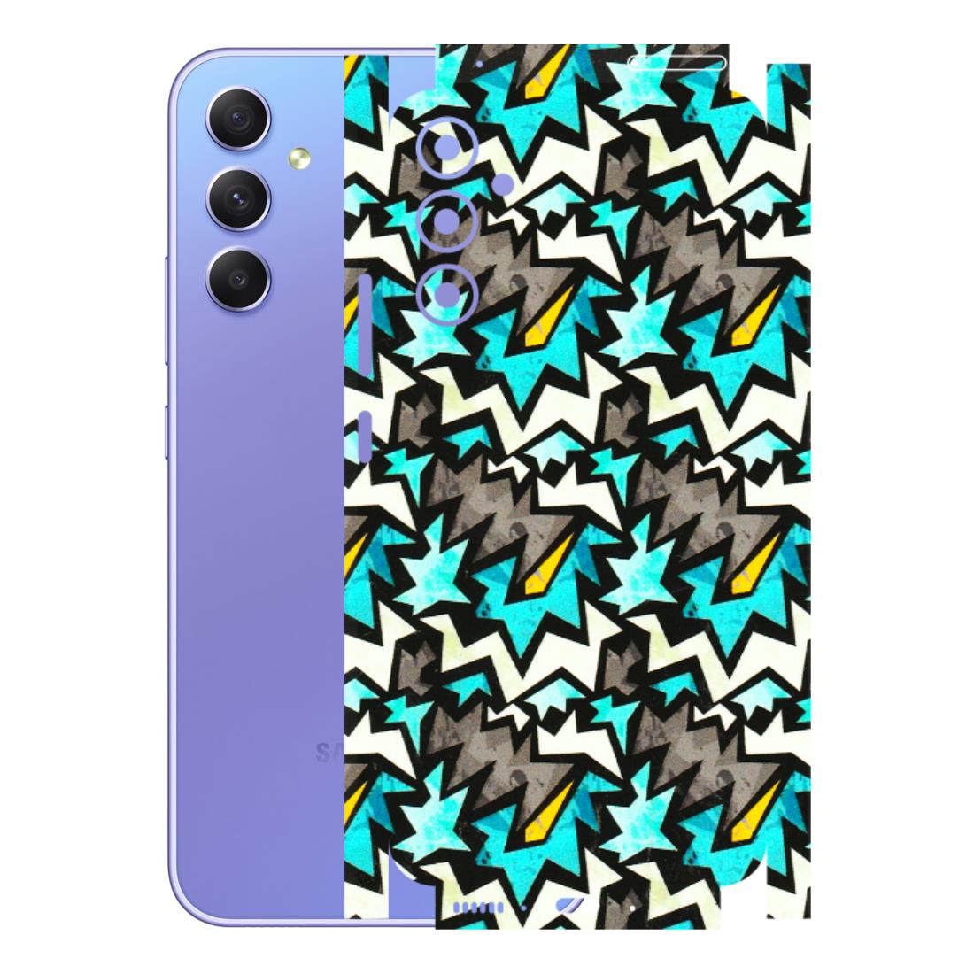 Samsung A/S Series Phone Skins (All Models) - Funky Zig Zag - 3D Embossed Finish (L-223) Samsung Galaxy A34 (5G)