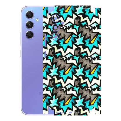 Samsung A/S Series Phone Skins (All Models) - Funky Zig Zag - 3D Embossed Finish (L-223) Samsung Galaxy A34 (5G)