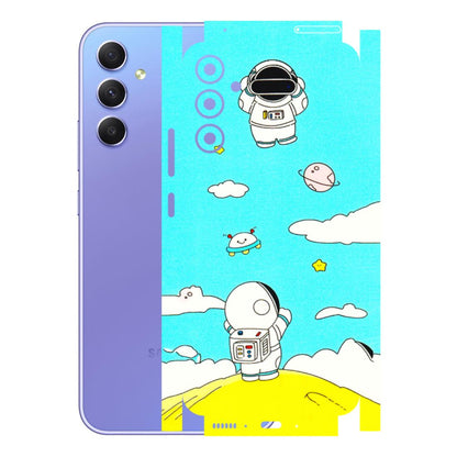 Samsung A/S Series Phone Skins (All Models) - Blue Skies Astro Float - 3D Embossed Finish (L-230) Samsung Galaxy A34 (5G)