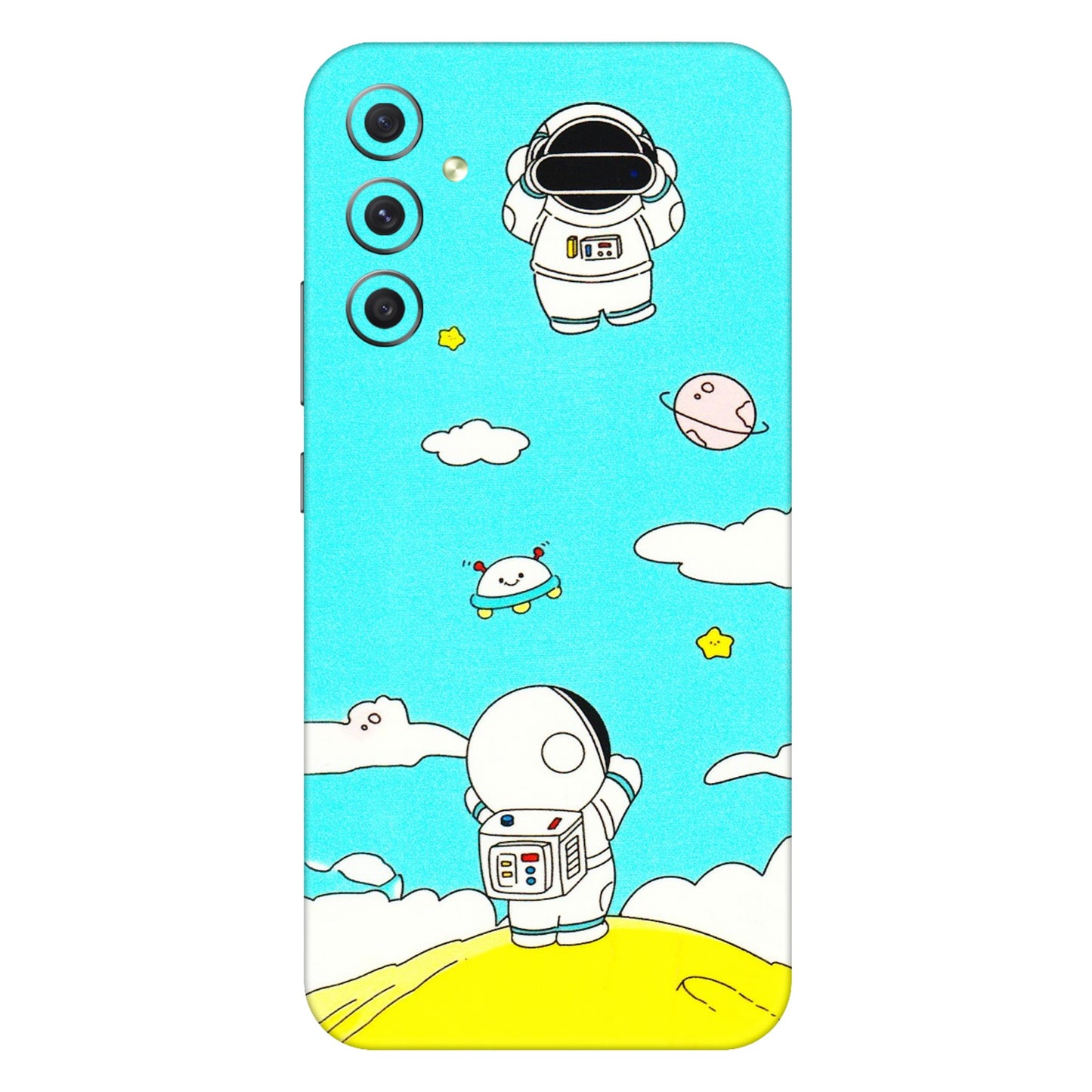 Samsung A/S Series Phone Skins (All Models) - Blue Skies Astro Float - 3D Embossed Finish (L-230) Samsung Galaxy A34 (5G)