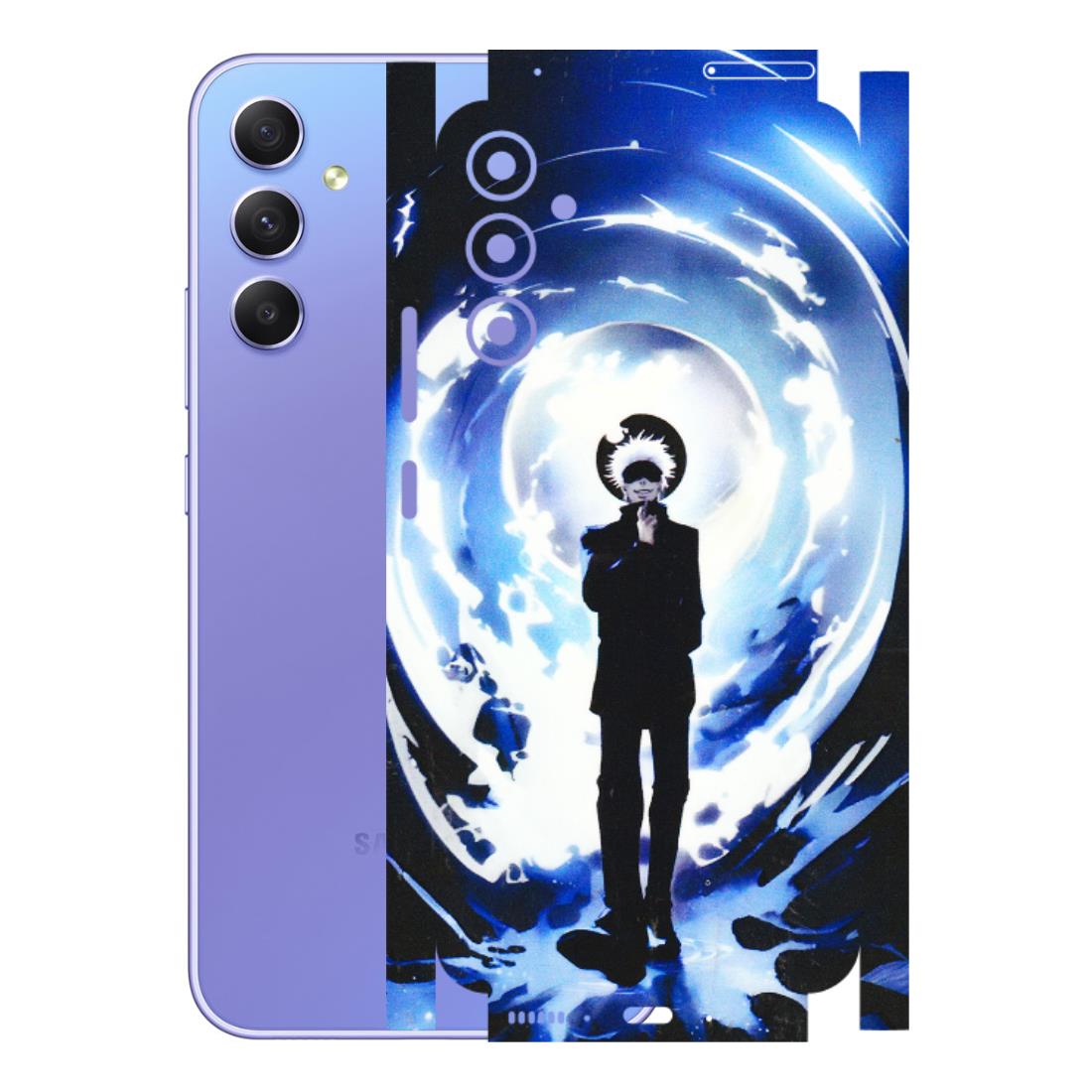 Samsung A/S Series Phone Skins (All Models) - Satoru Gojo Dark Blue - 3D Embossed Finish (L-235) Samsung Galaxy A34 (5G)