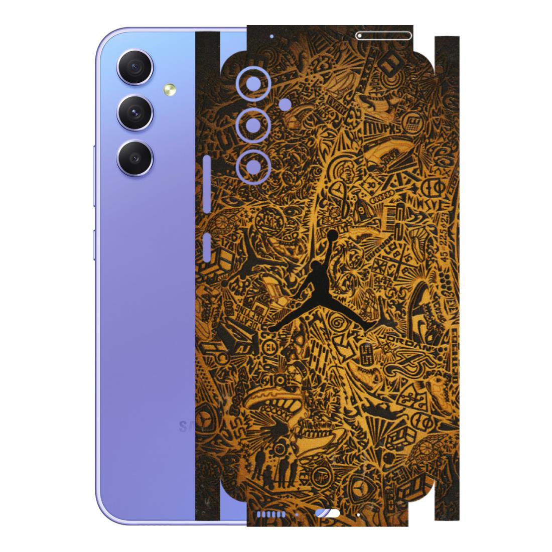 Samsung A/S Series Phone Skins (All Models) - Premium Gold Basketball Player - 3D Embossed Finish (L-236) Samsung Galaxy A34 (5G)