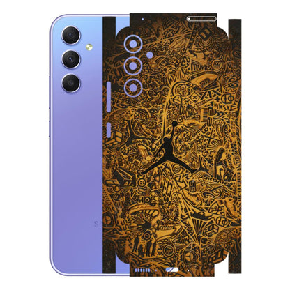 Samsung A/S Series Phone Skins (All Models) - Premium Gold Basketball Player - 3D Embossed Finish (L-236) Samsung Galaxy A34 (5G)