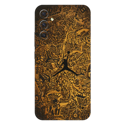 Samsung A/S Series Phone Skins (All Models) - Premium Gold Basketball Player - 3D Embossed Finish (L-236) Samsung Galaxy A34 (5G)